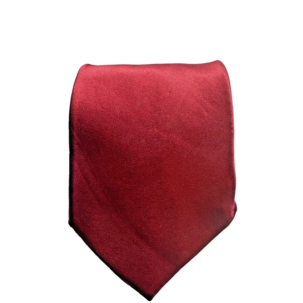 Gianfranco Ruffini Italian Silk Men's Tie Red Solid 3 5/8 Wide Formal Event